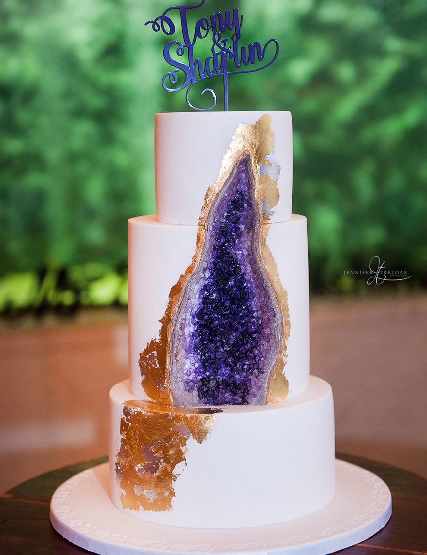 crystal wedding cake