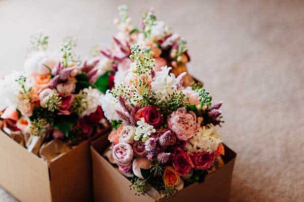 Floral bouquets from real wedding kaitlyn & callum