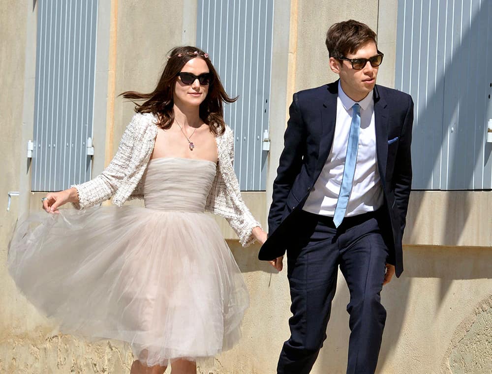 Keira Knightley wearing Chanel at her wedding.