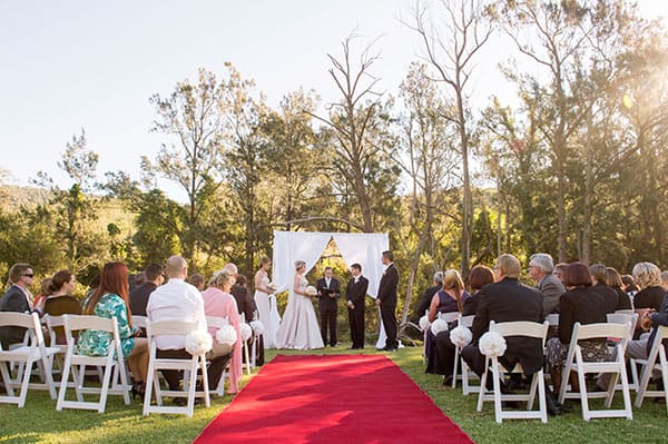 A Small wedding: garden ceremony