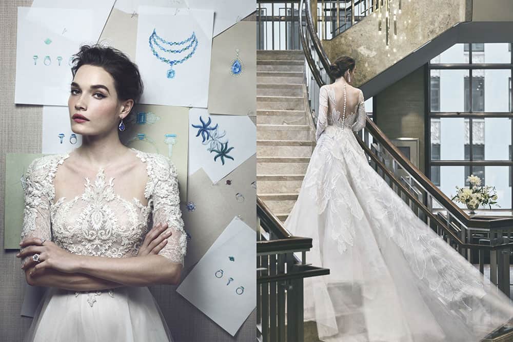 Reem Acra's Breakfast at Tiffany's inspired bridal collection