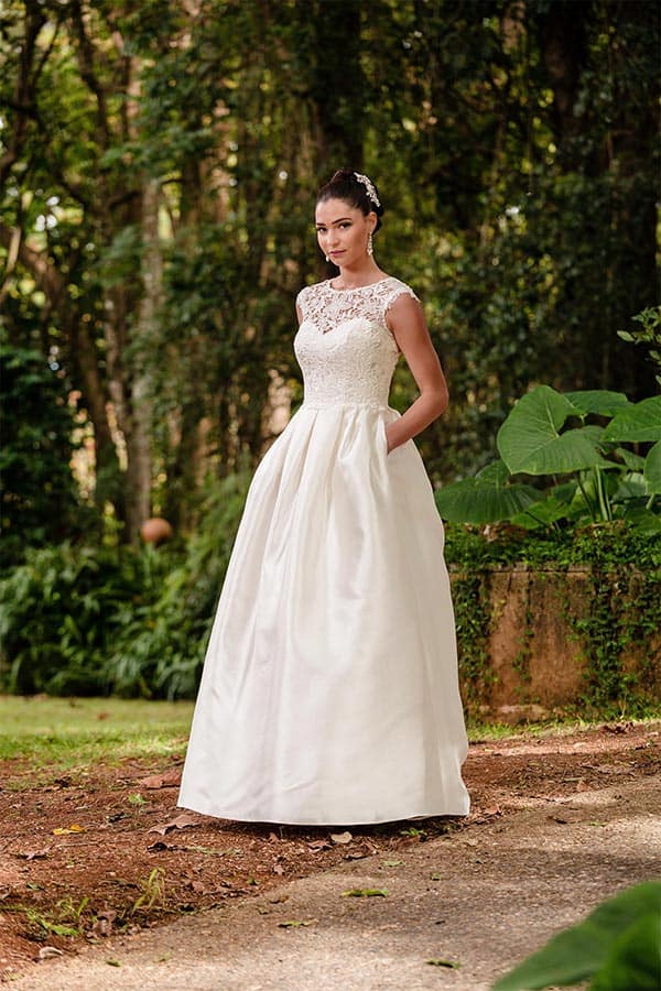 The "Grace" gown from Bertossi Brides french inspired bridal collection.