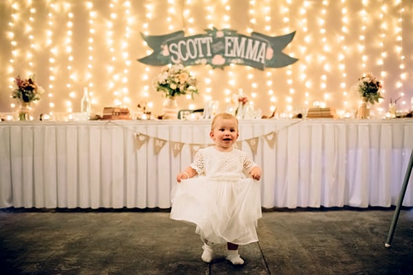Flower girl at Scott and Emma's wedding by JNS Photographics