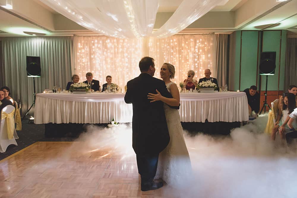 Bride and groom's first dance.