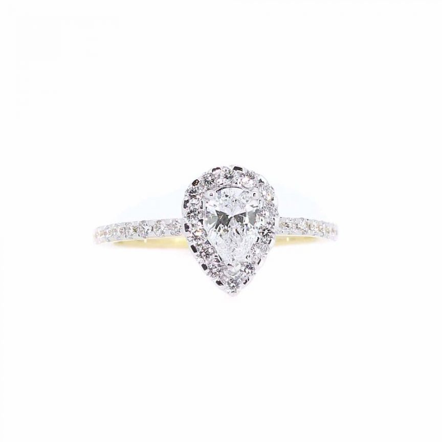 The 'pear' shaped diamond ring