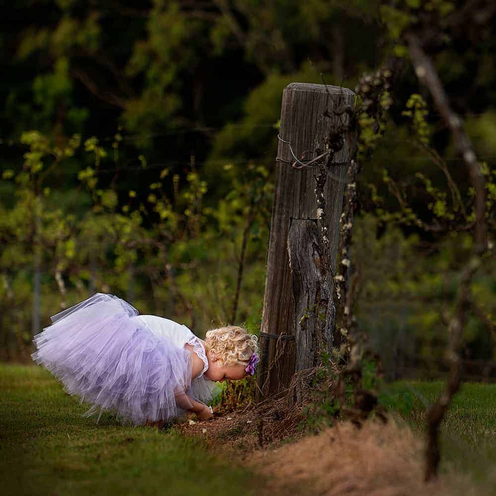 Little flower girl at wedding by Christopher Thomas Photography