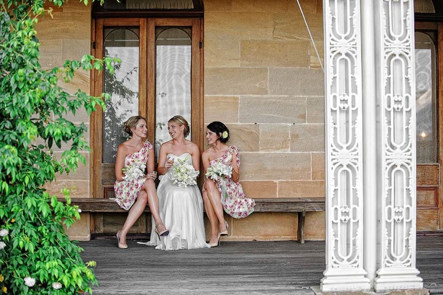 Bride with two bridesmaids