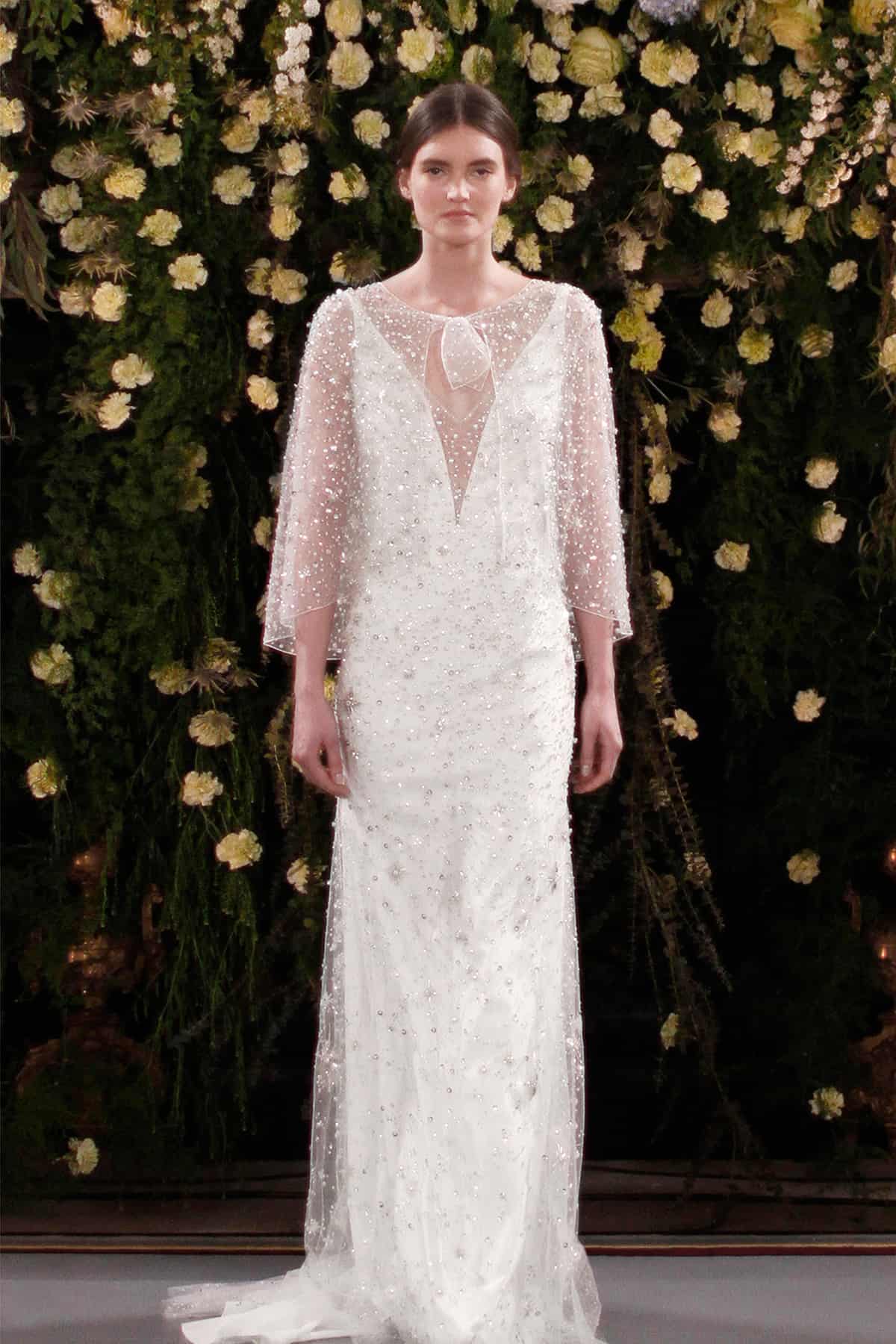 Jenny Packham Moonflower and Meadow gown and cape