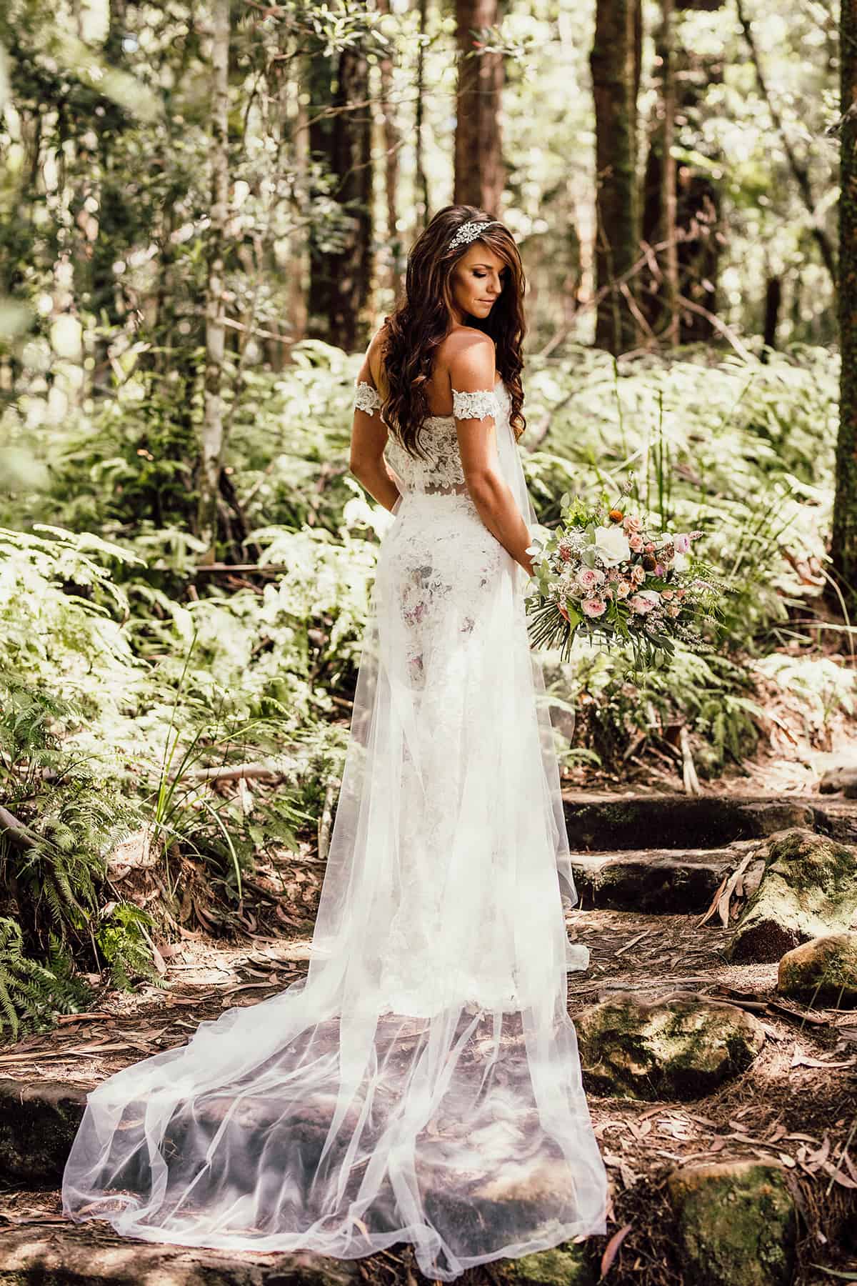 Bride in rainforest