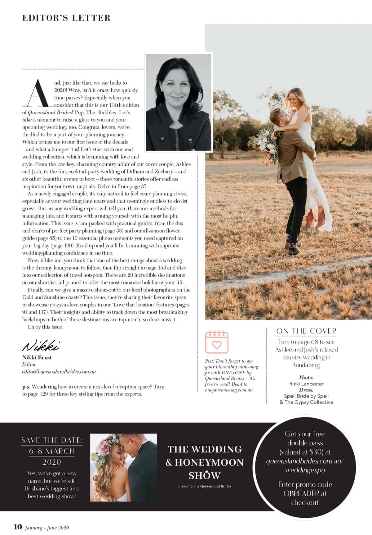 2020 edition of Queensland Brides magazine