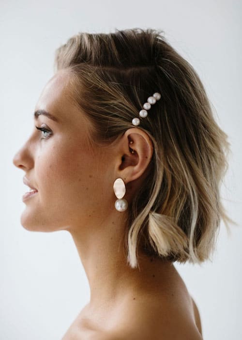 Freshwater pearl hair pins by Amelie George