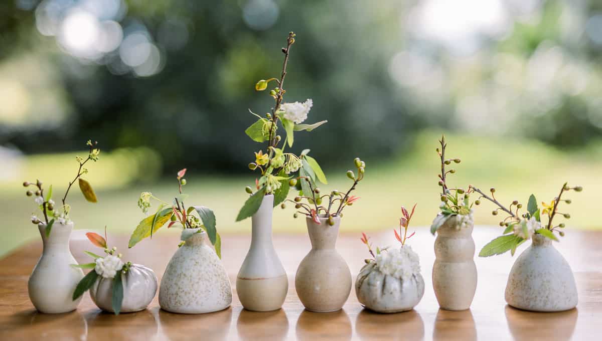 Bud vases [photo: Claire Elise Photography]